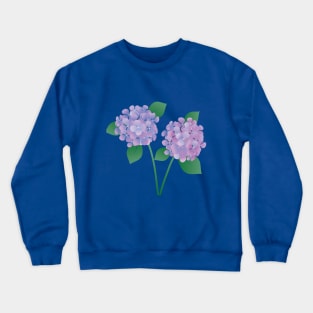 Two Hydrangea flowers with a few leafs Crewneck Sweatshirt